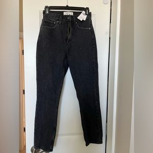 NWT high rise mom Abercrombie black jeans